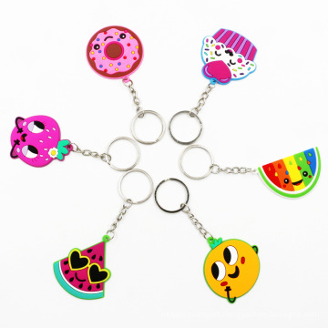 Wholesale Creative Personality Cartoon PVC Fruit Keychain Promotional Gift